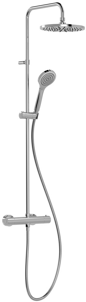 Darmowa Dostawa - Zestaw prysznicowy ścienny z deszczownicą chrom Tres Base 21639301