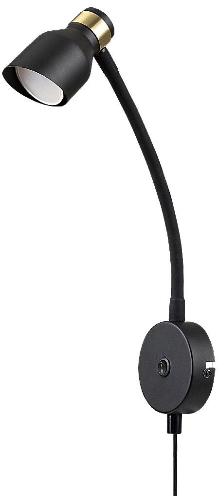 Darmowa Dostawa - Kinkiet 1x25 W czarny-złoty Rabalux Lilou 73051