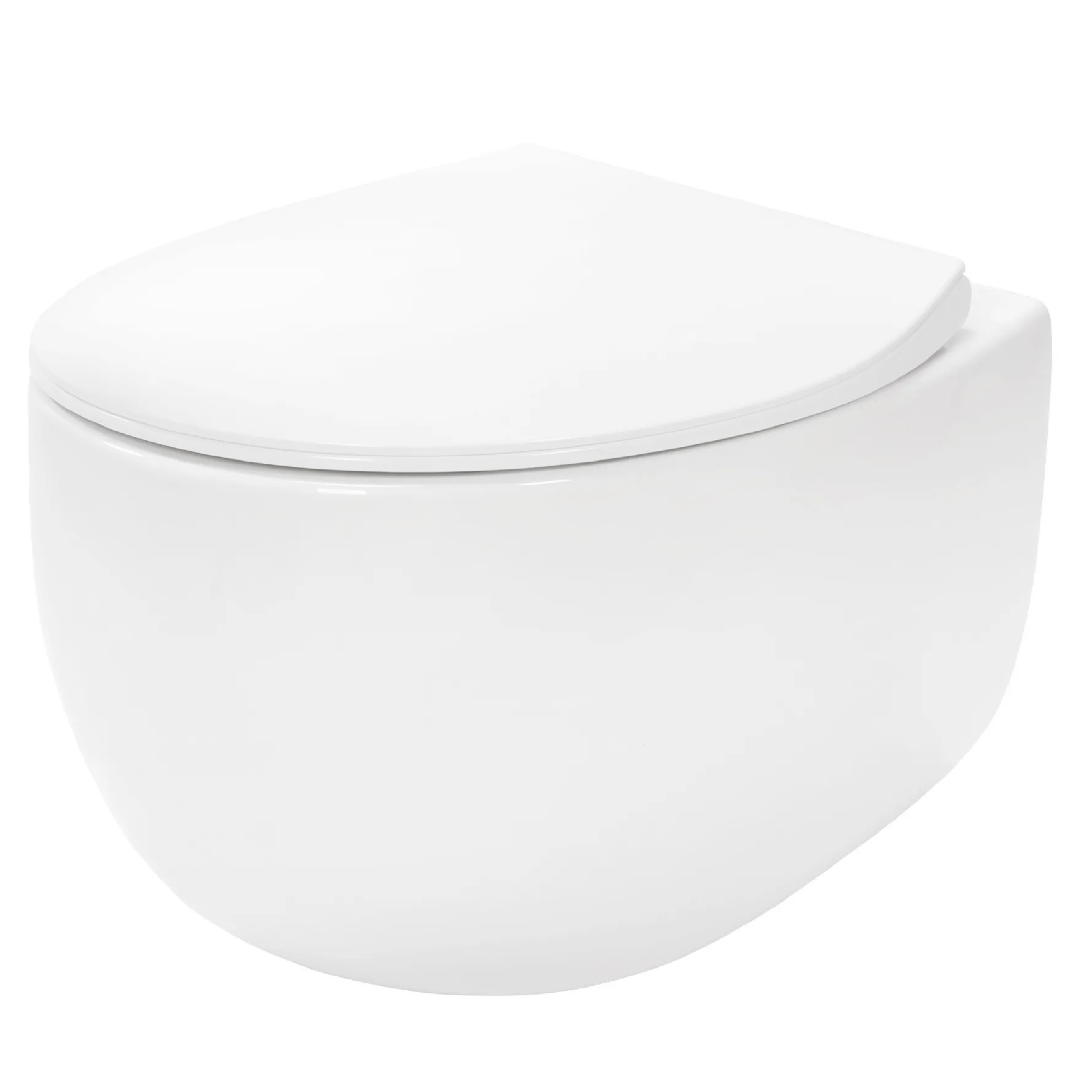 Darmowa Dostawa - Zestaw miska z deską wisząca bez kołnierza biały Rea Lars REAC9500