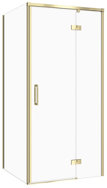 Darmowa Dostawa - Kabina prysznicowa 80x80 cm złoty mat/szkło przezroczyste Cersanit Larga S601487