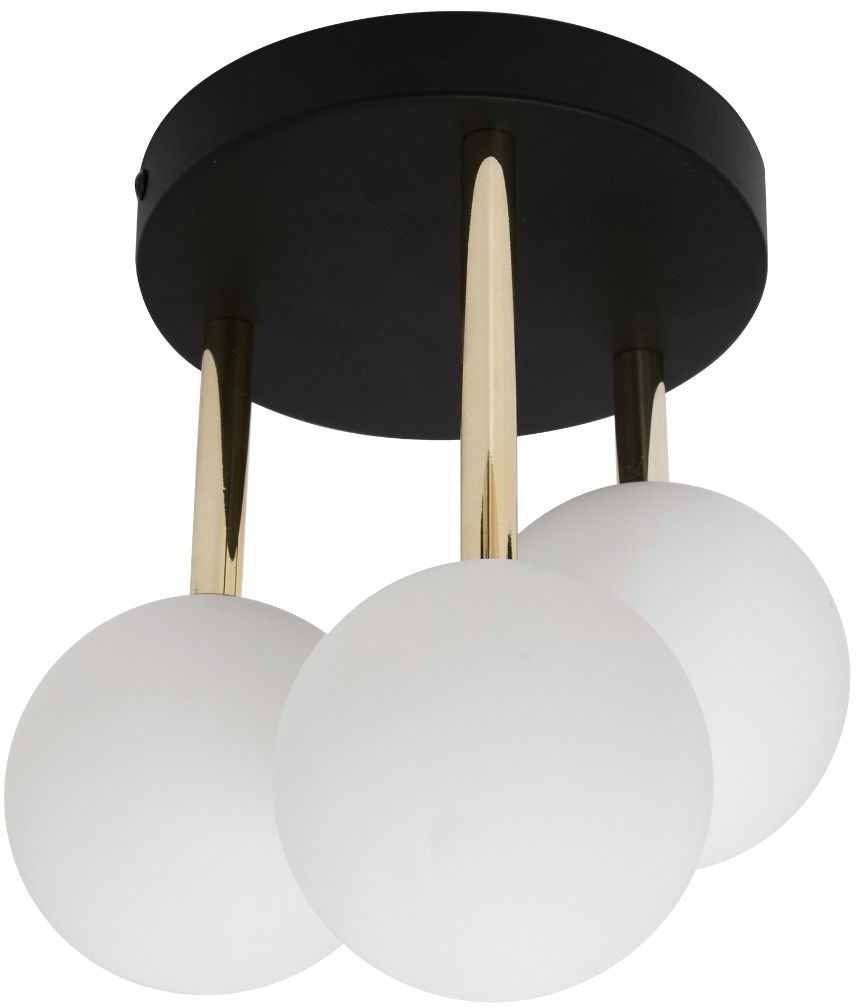 Darmowa Dostawa - Lampa podsufitowa 3x40 W biała-czarna-złota Zuma Line Ali 5644