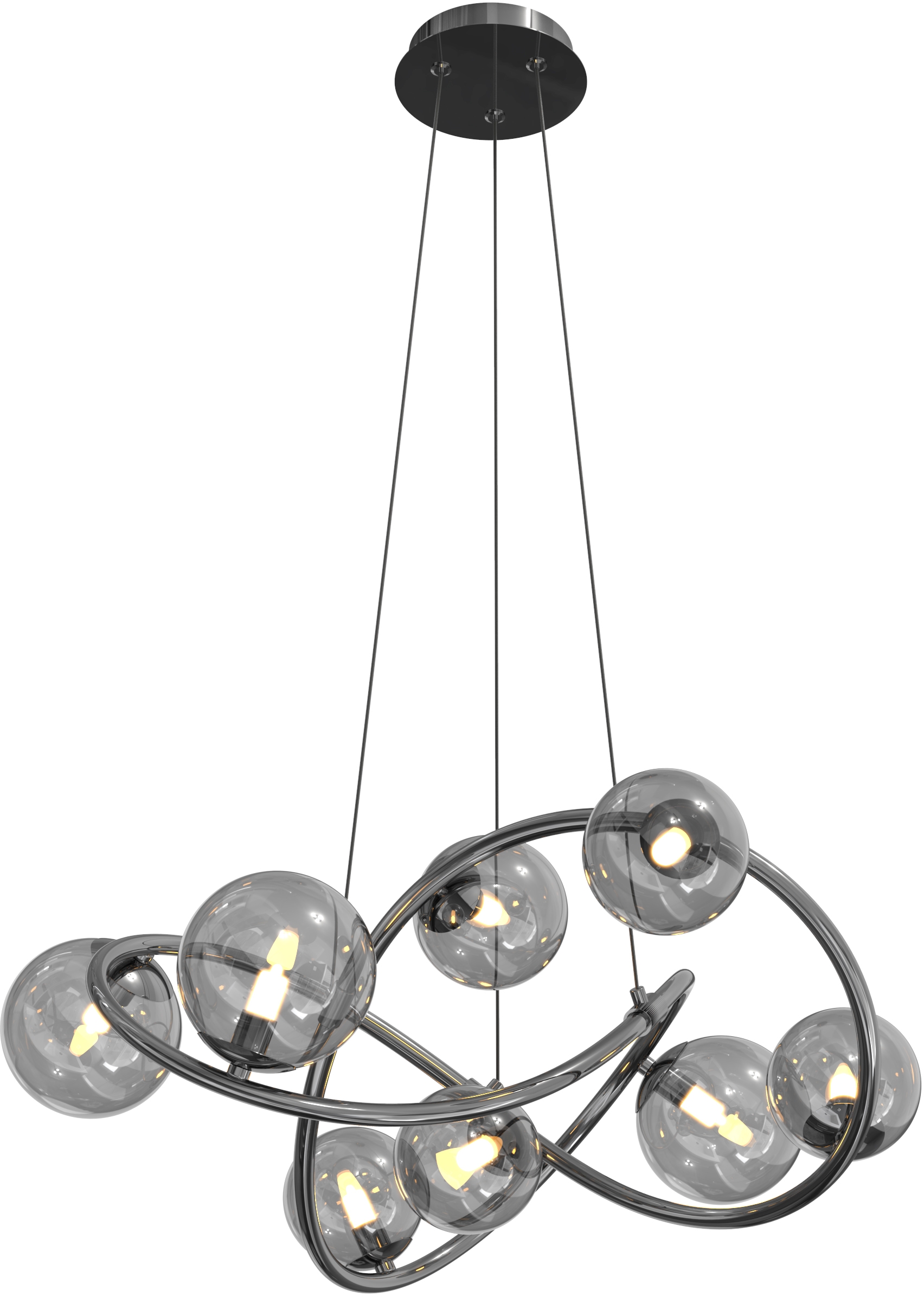 Darmowa Dostawa - Lampa wisząca x3.5 W czarna-chrom Aviano Nancy 7014805