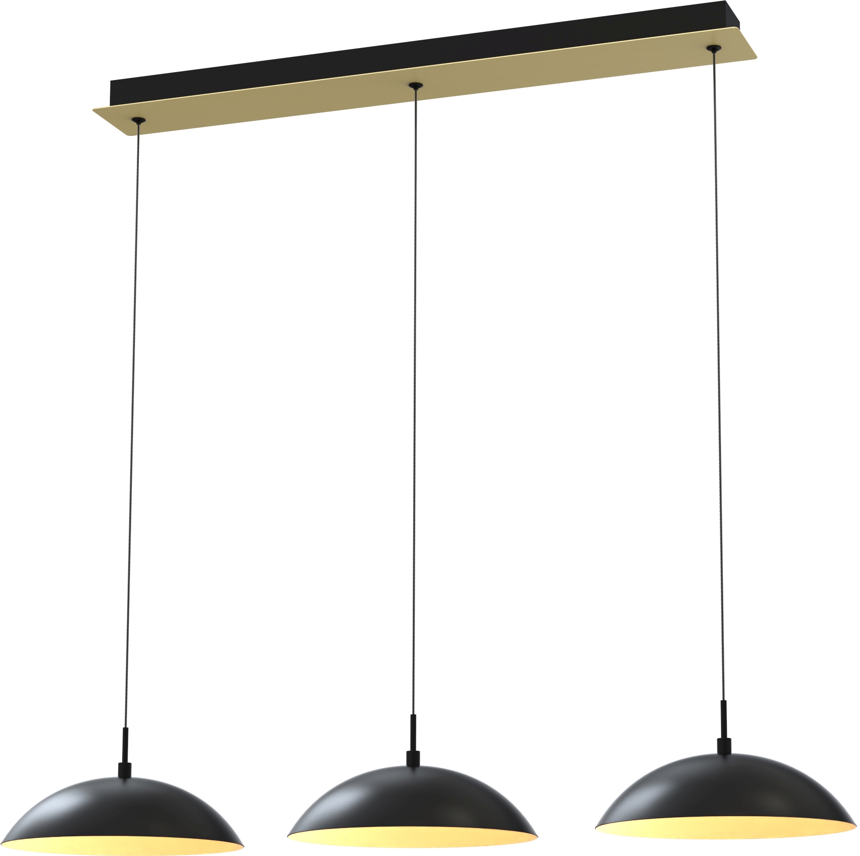 Darmowa Dostawa - Lampa wisząca 3x9.7 W czarna-złota Aviano Rosskoff 7001304