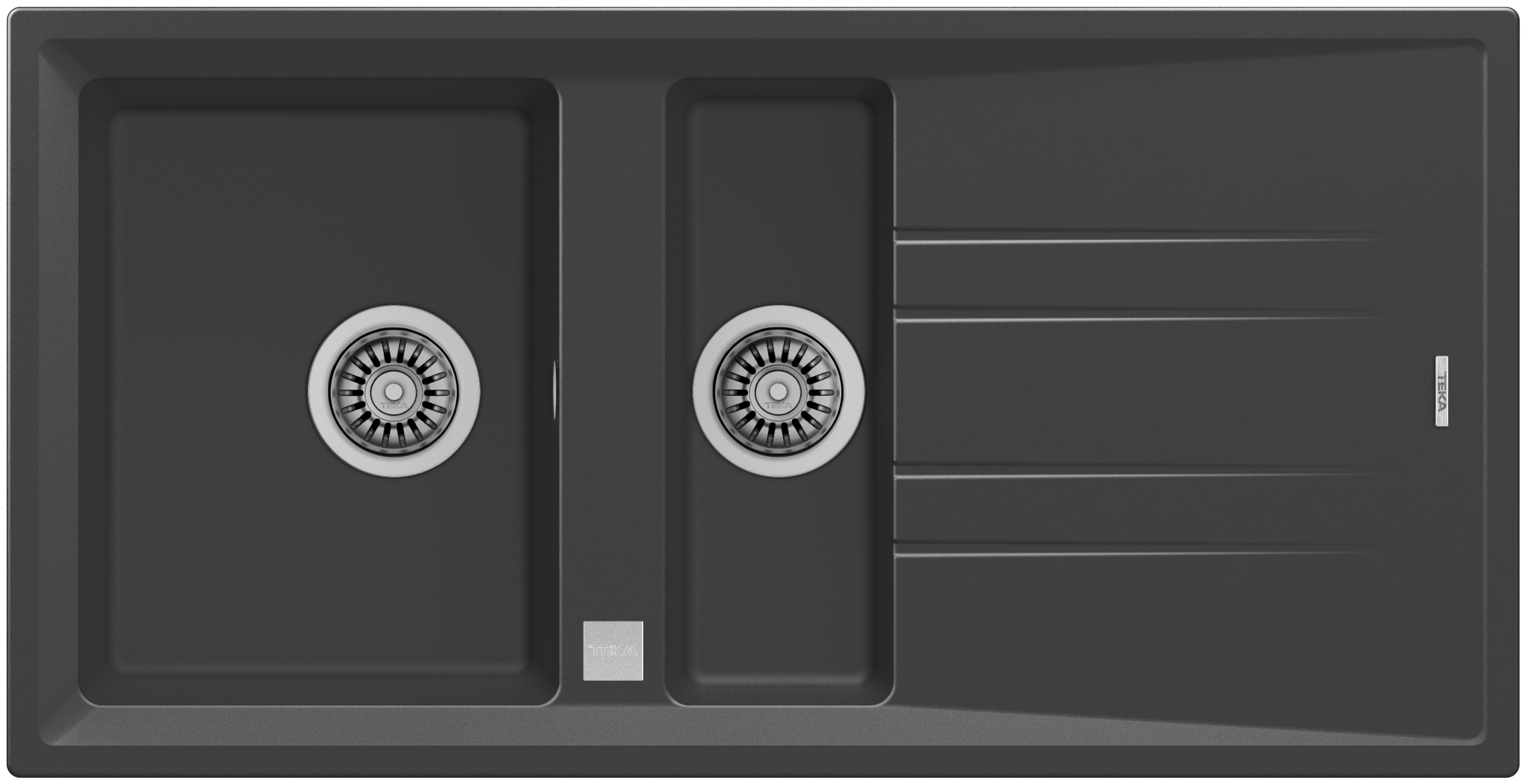 Darmowa Dostawa - Zlewozmywak z baterią czarny/czarny Teka Stone abset3055