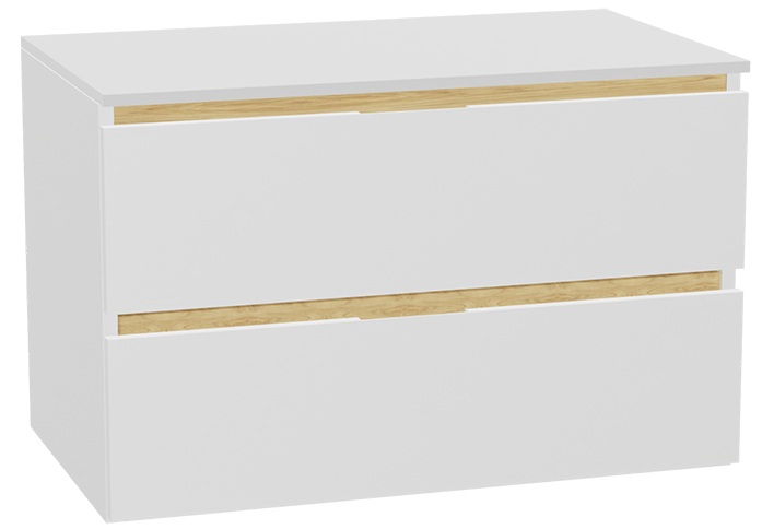 Darmowa Dostawa - Szafka z blatem 80x46.5x51.2 cm podumywalkowa wisząca biała-dąb Excellent Tuto 2.0 MLEX2172K80011WWHWH