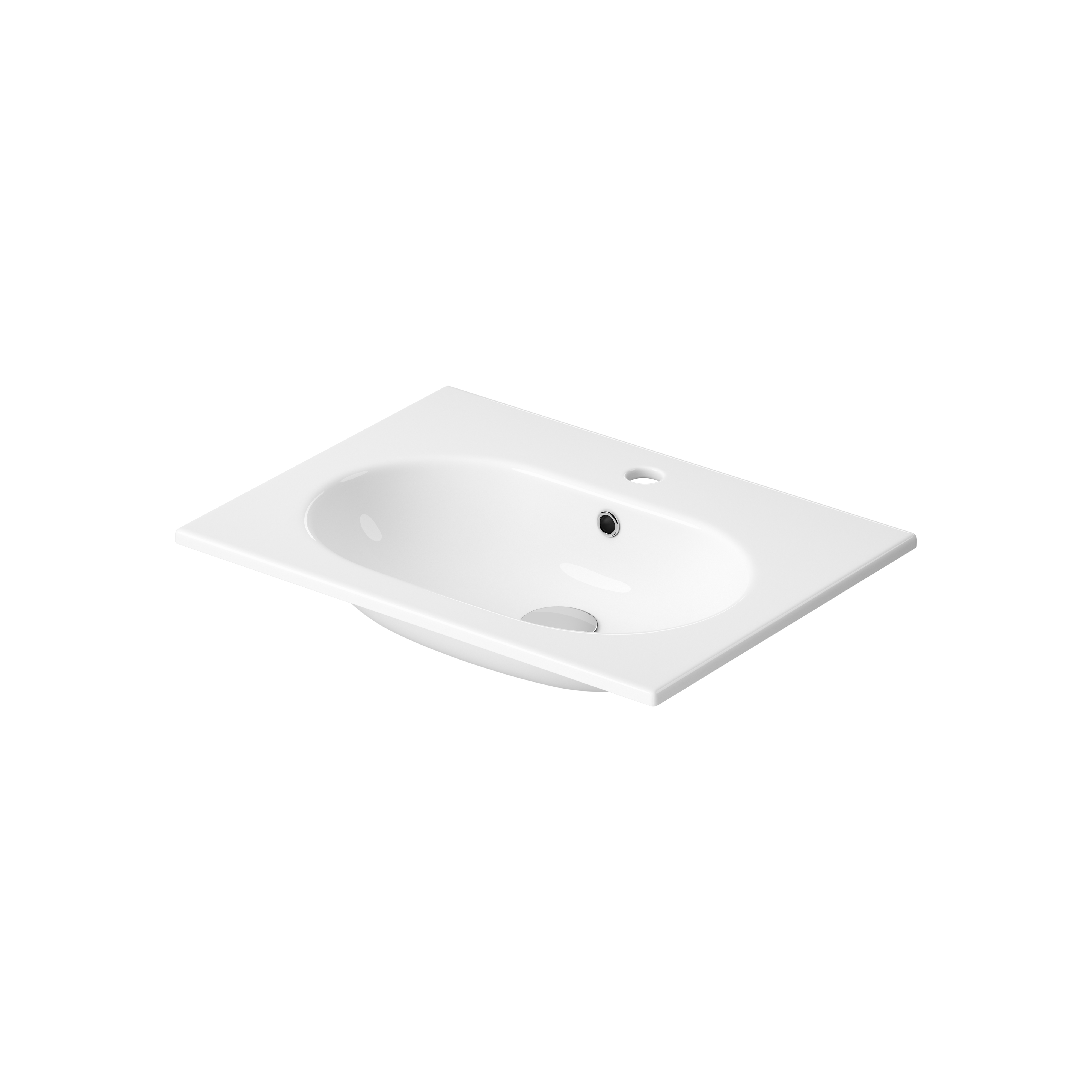 Darmowa Dostawa - Umywalka 60.4x45.5 cm prostokątna wpuszczana biała Cersanit Zen K117002