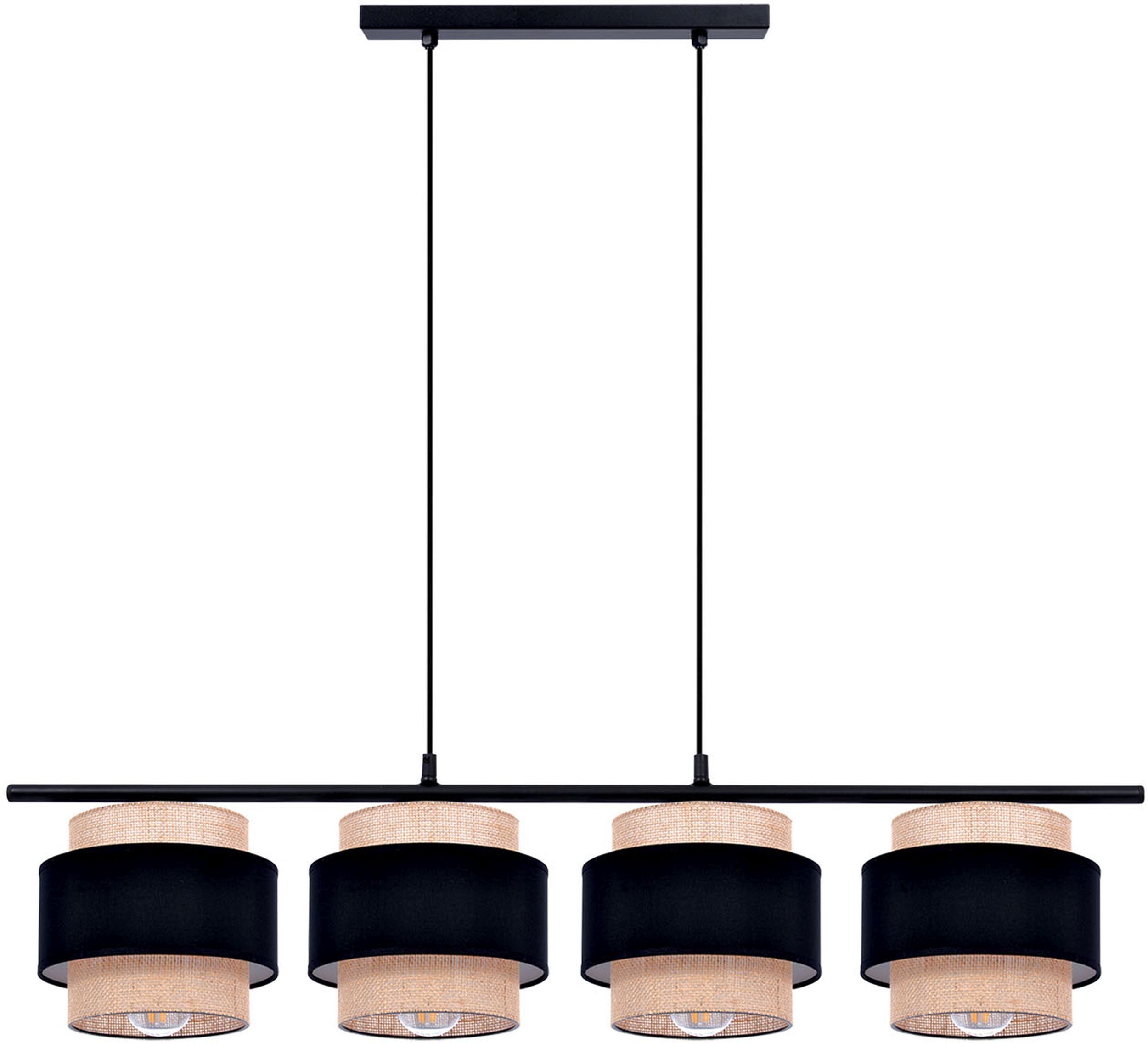 Darmowa Dostawa - Lampa wisząca 4x40 W czarny Kaja Gato K5233