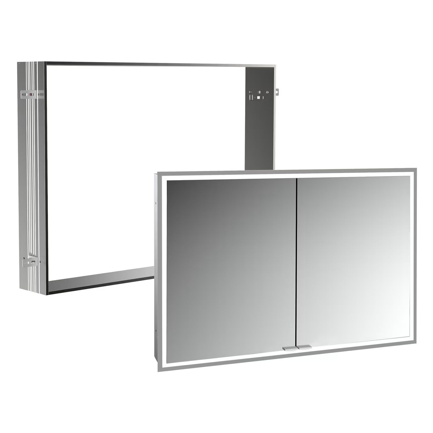 Darmowa Dostawa - Szafka z ramą montażową 100x17x70 cm z lustrem Kronenbach Cube 2.0 KB100206CRSet