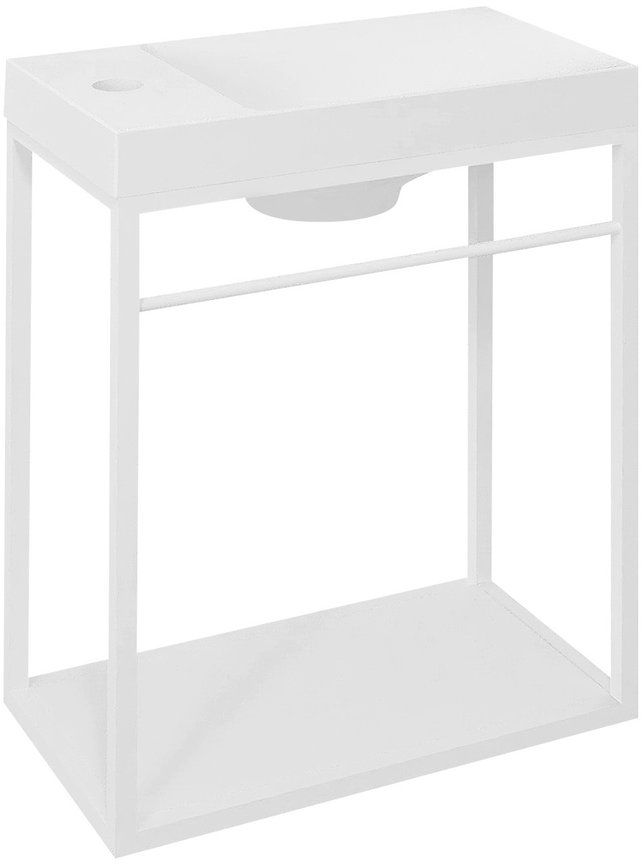 Darmowa Dostawa - Konsola podumywalkowa 39.5x21.7x45 cm biała Sapho Crest AR502