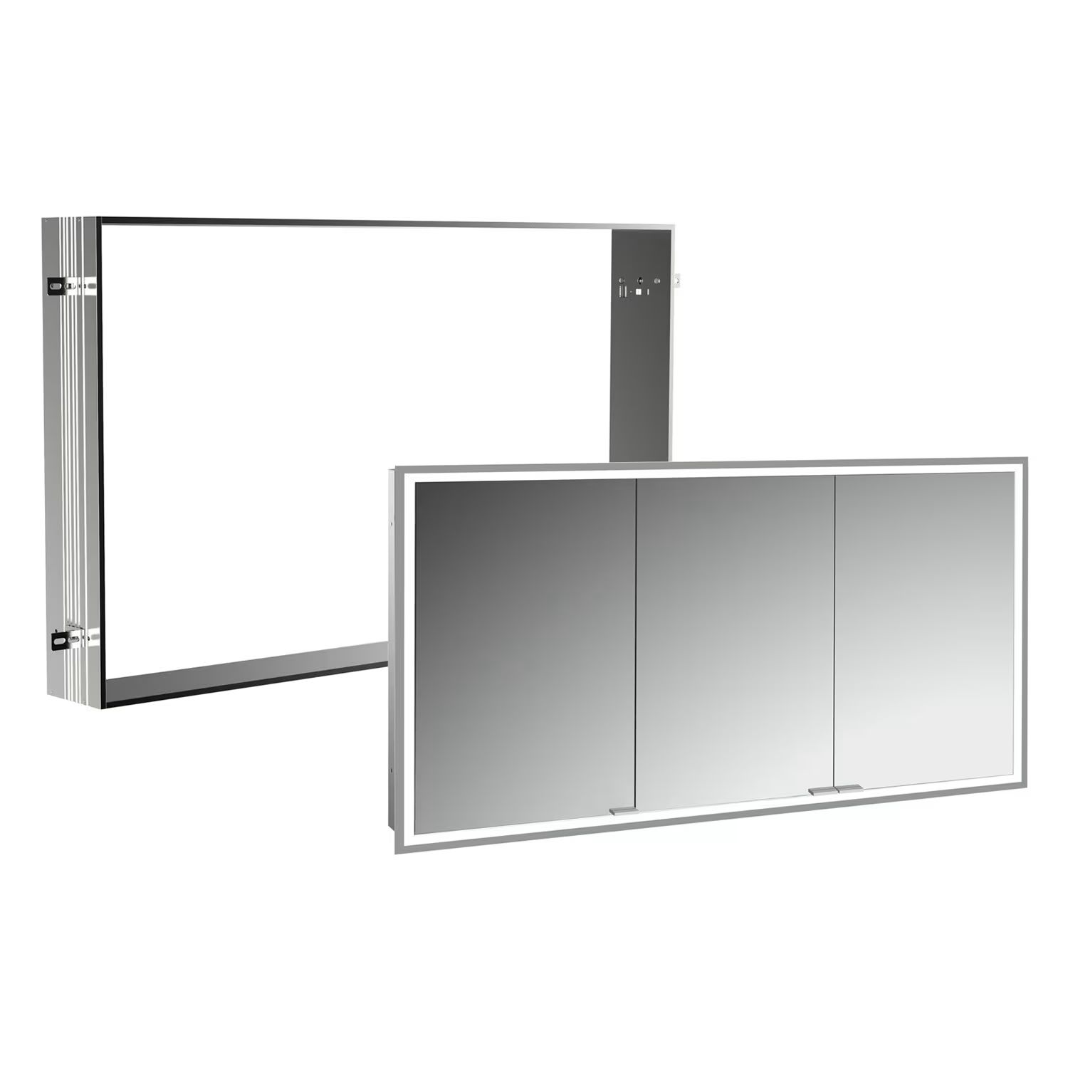 Darmowa Dostawa - Szafka z ramą montażową 130x17x70 cm z lustrem Kronenbach Cube 2.0 KB100233CRSet