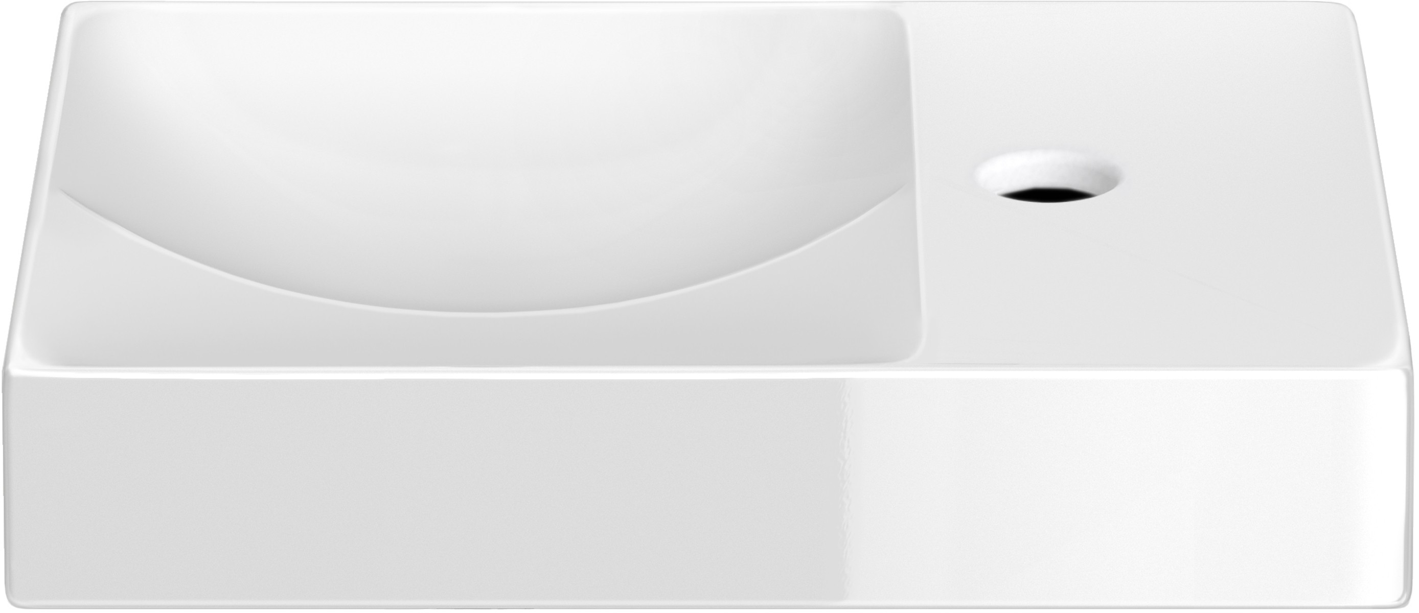 Darmowa Dostawa - Umywalka 38x19 cm prostokątna ścienna-nablatowa biała Clou Vale CL030316101R