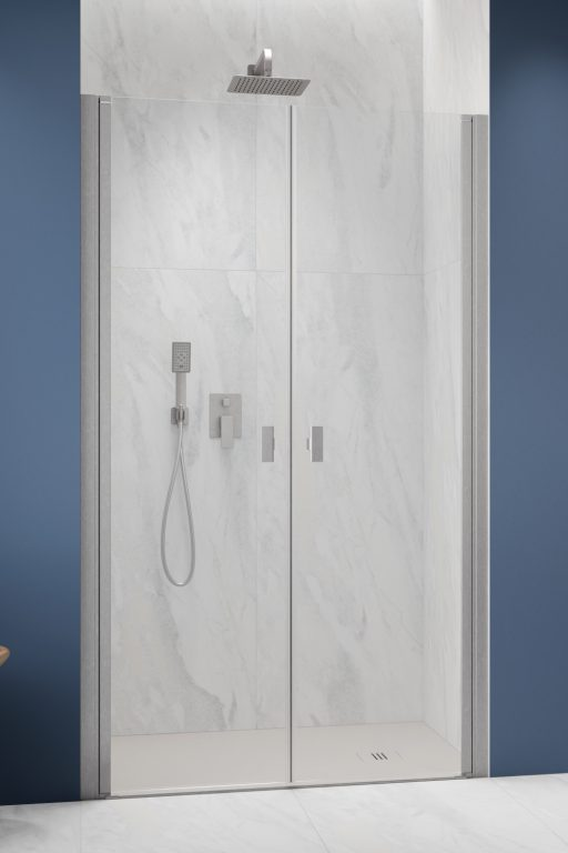 Darmowa Dostawa - Drzwi prysznicowe 100 cm uchylne nikiel szczotkowany/szkło przezroczyste Radaway Nes Brushed Nickel DWD I 100271009101