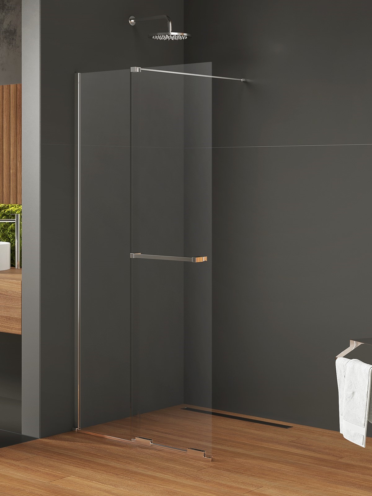 Darmowa Dostawa - Ścianka prysznicowa walk-in 90 cm chrom połysk/szkło przezroczyste New Trendy Smart EXK6622