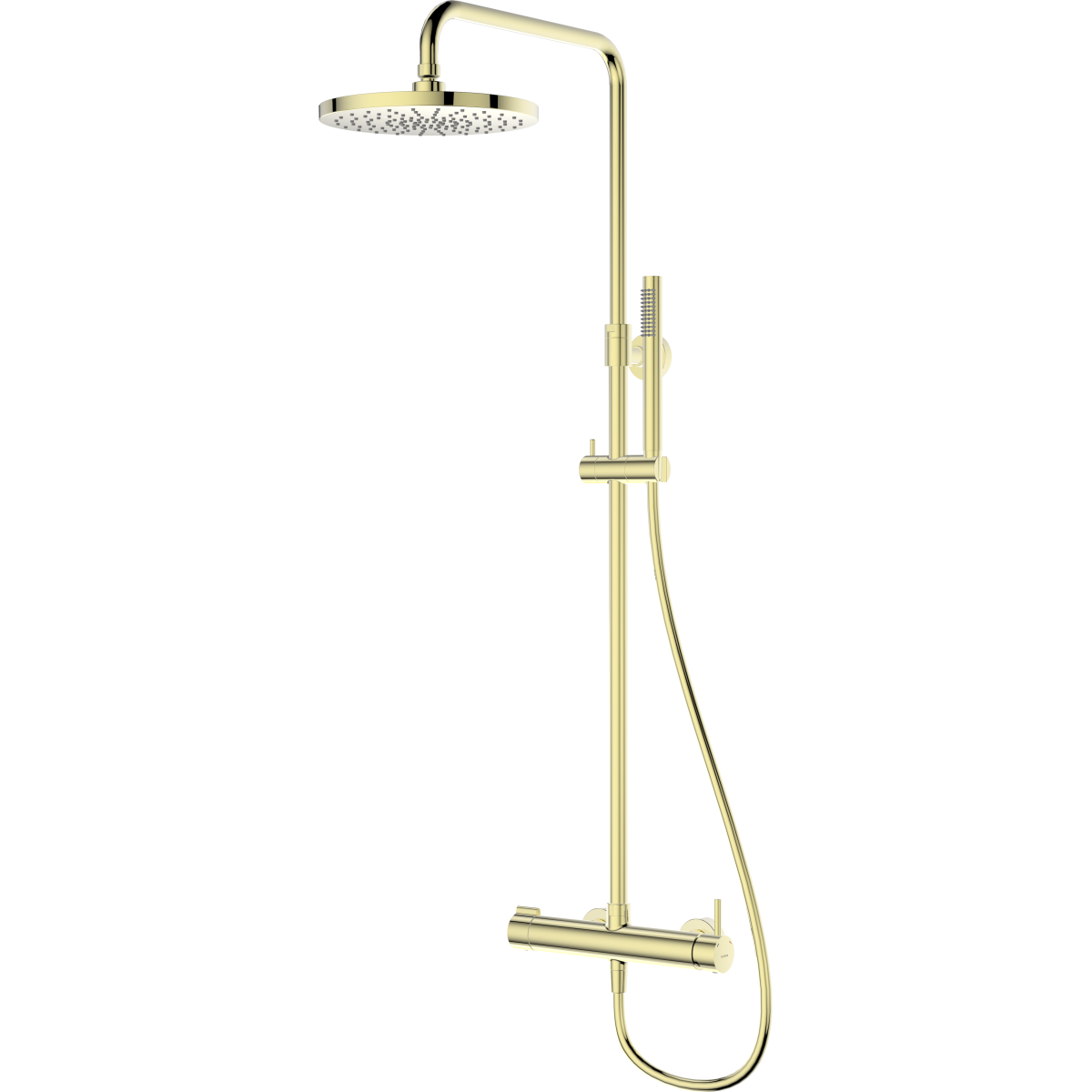 Darmowa Dostawa - Zestaw prysznicowy ścienny z deszczownicą złoty połysk Oltens Molle 36504800
