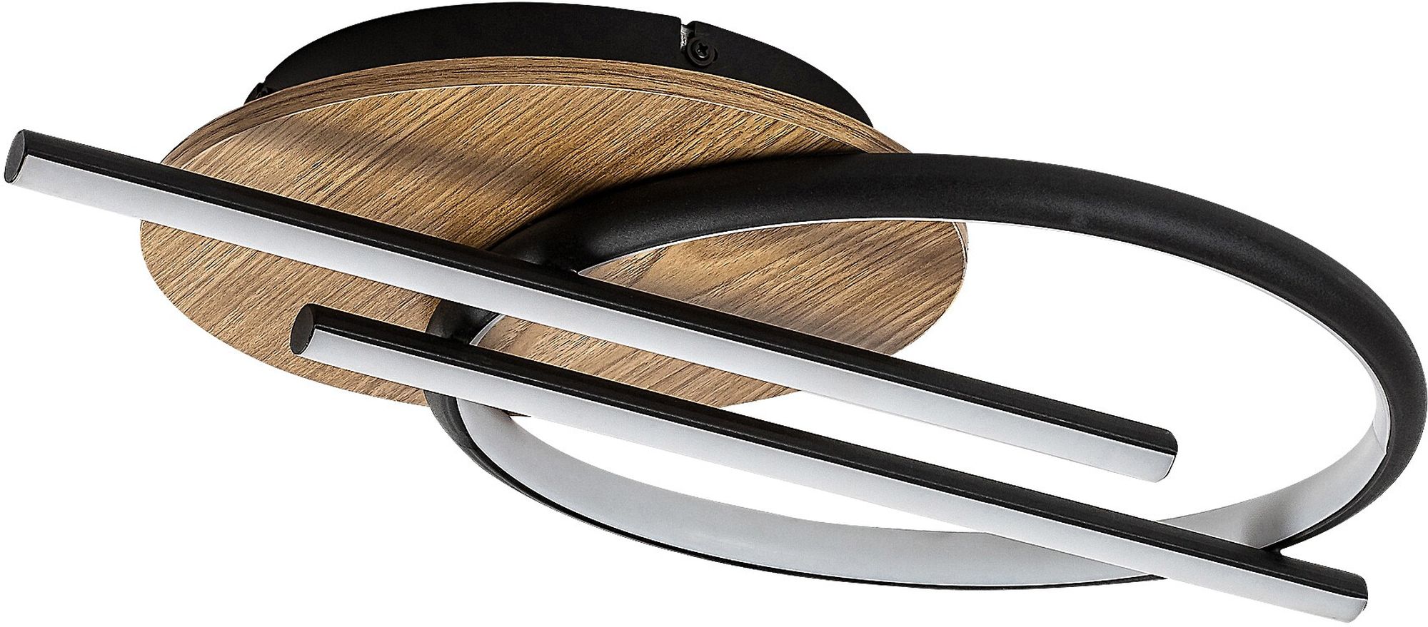 Darmowa Dostawa - Lampa podsufitowa 3x40 W biała-czarna-drewno Rabalux Arash 71404