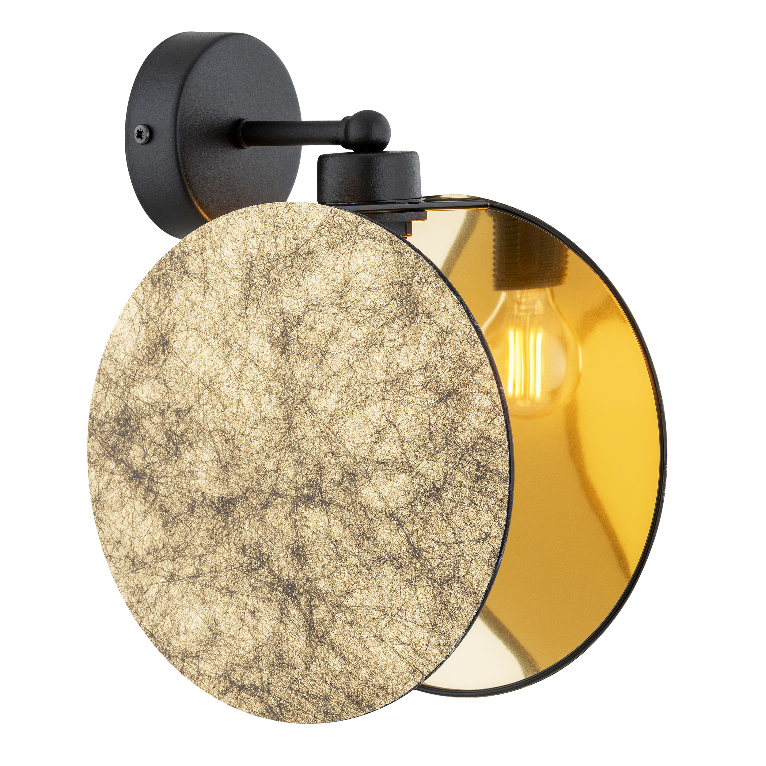 Darmowa Dostawa - Kinkiet 1x10 W czarny-złoty Emibig Motif 1326K1