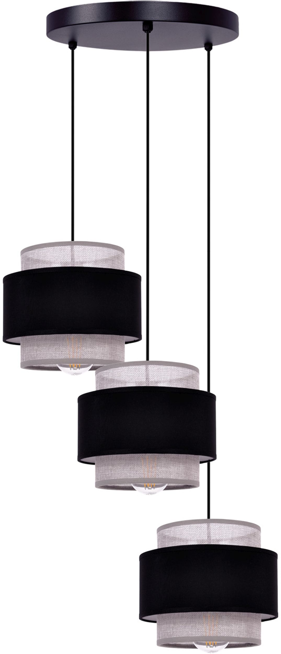 Darmowa Dostawa - Lampa wisząca 3x40 W czarny Kaja Etela K5172