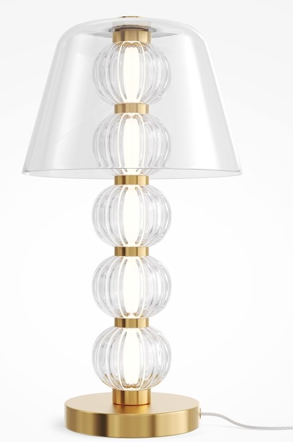 Darmowa Dostawa - Lampa stołowa 1x10 W przezroczysta-złota Maytoni Amulet MOD555TLL8G3K