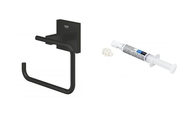 Darmowa Dostawa - Uchwyt na papier toaletowy czarny Grohe Start Cube abset11006