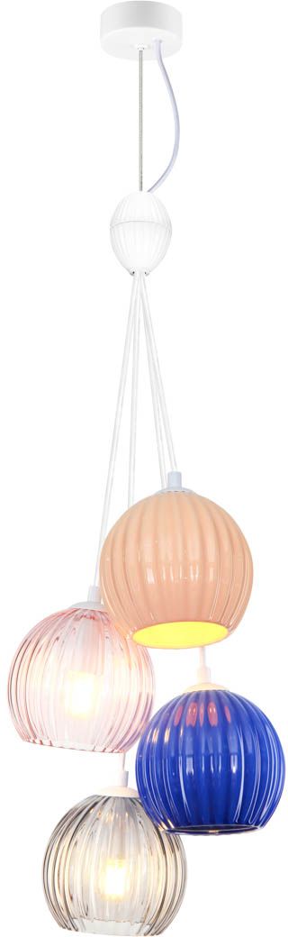 Darmowa Dostawa - Lampa wisząca 4x40 W multikolor Italux Cases PND947944AMLTI