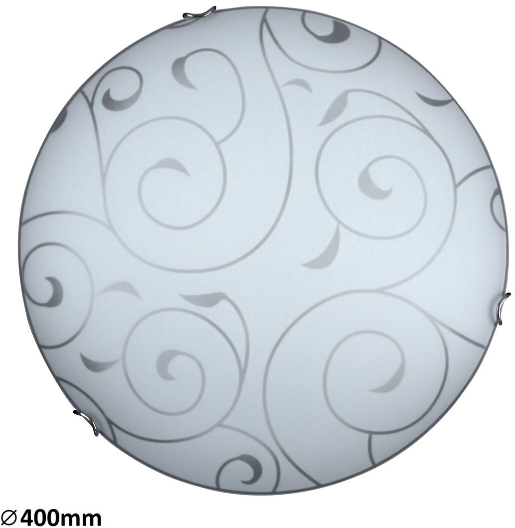 Darmowa Dostawa - Plafon 2x60 W biały-chrom-wzór Rabalux Harmony 3853