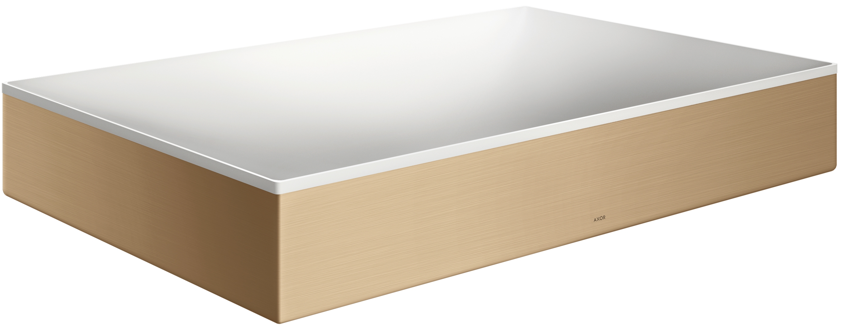 Darmowa Dostawa - Umywalka 60x40 cm prostokątna nablatowa biała-dwukolorowa-brąz/beż Axor Suite 42004140
