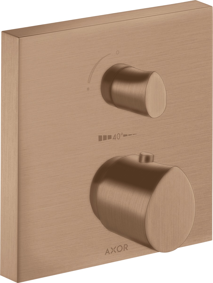 Darmowa Dostawa - Bateria wannowo-prysznicowa podtynkowa termostatyczna złota Axor Starck Organic 12716310
