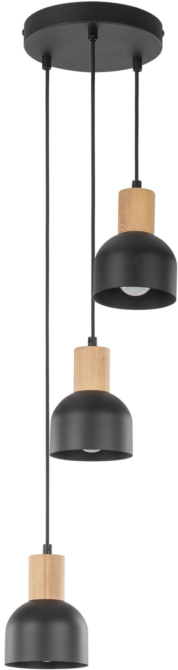 Darmowa Dostawa - Lampa wisząca 3x15 W czarny TK Lighting Cairo 4895