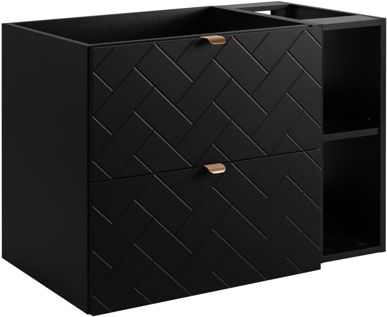 Darmowa Dostawa - Zestaw mebli łazienkowych 80x46x60.7 cm podumywalkowa wisząca czarna Rodan Trend abset10887