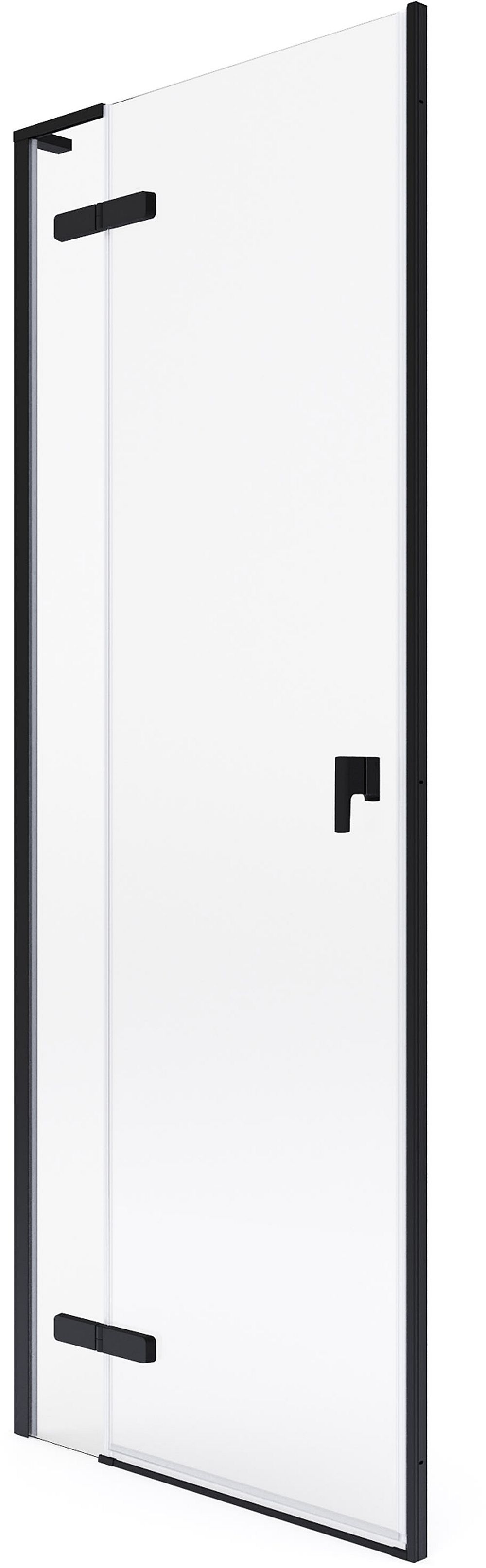 Darmowa Dostawa - Drzwi prysznicowe 120 cm uchylne czarny mat/szkło przezroczyste Roca Metropolis-N AMP0812016M