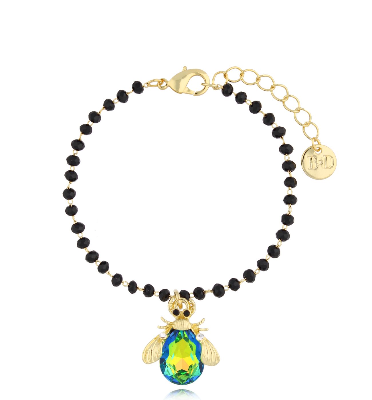 Bransoletka z zielonym owadem Midnight BMI0141