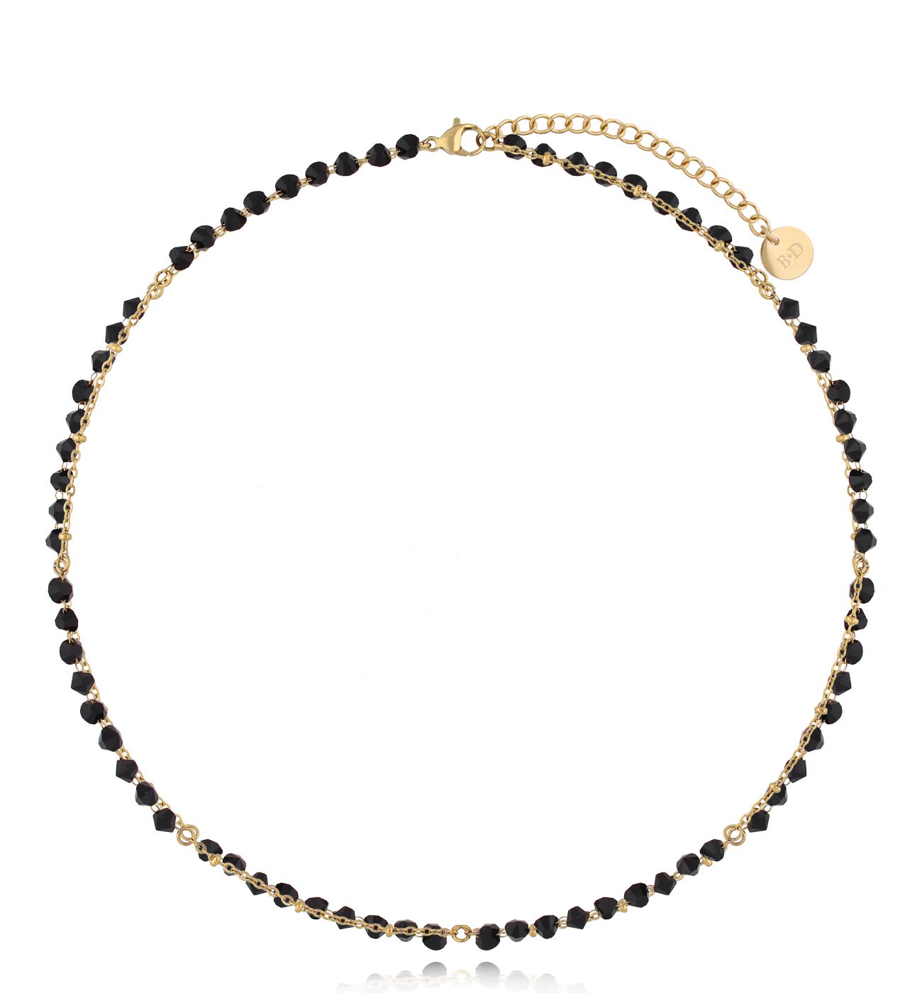 Naszyjnik z czarnymi kryształkami Stunning NSC0316