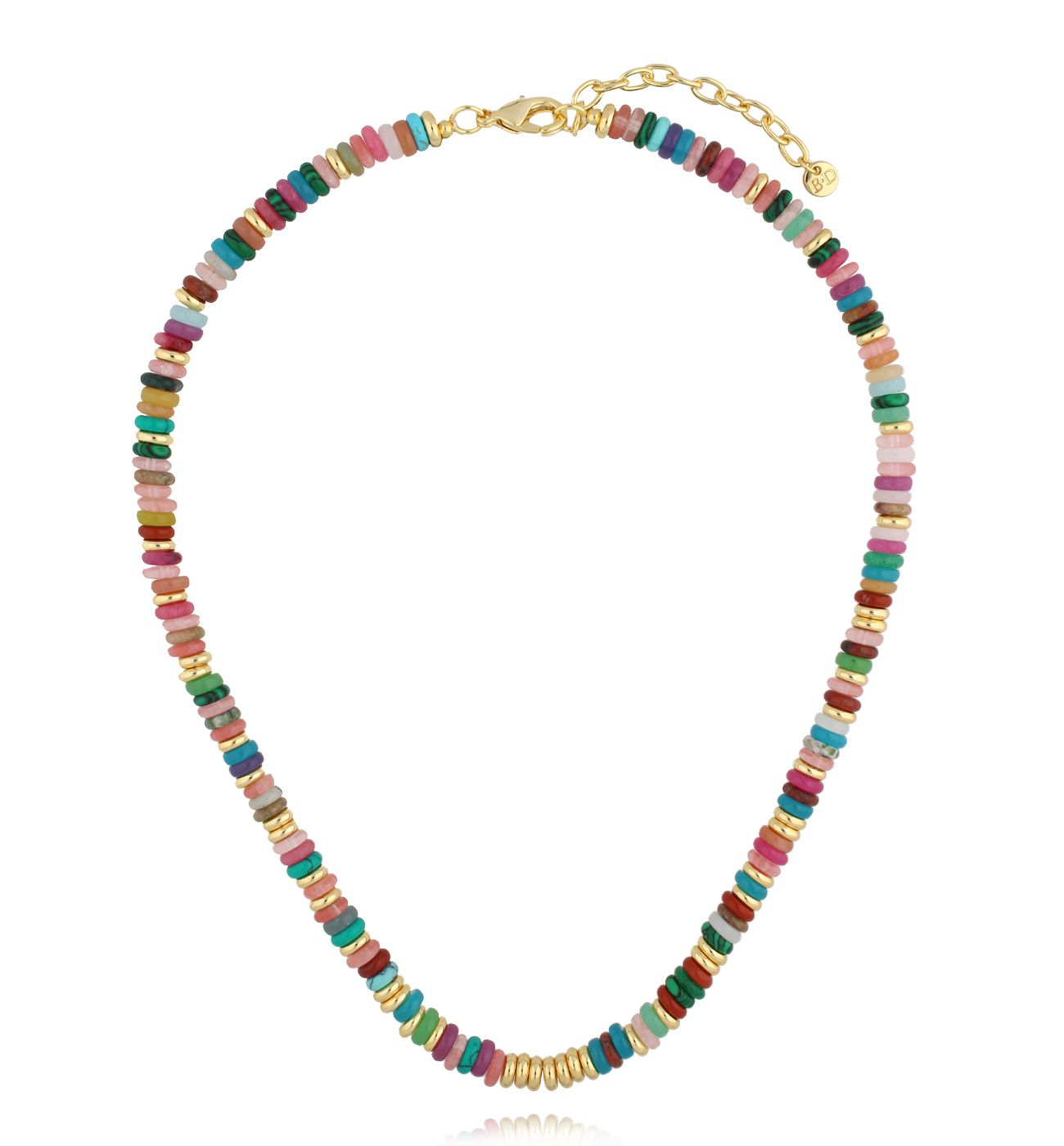 Naszyjnik kolorowy z jadeitami NSC0561