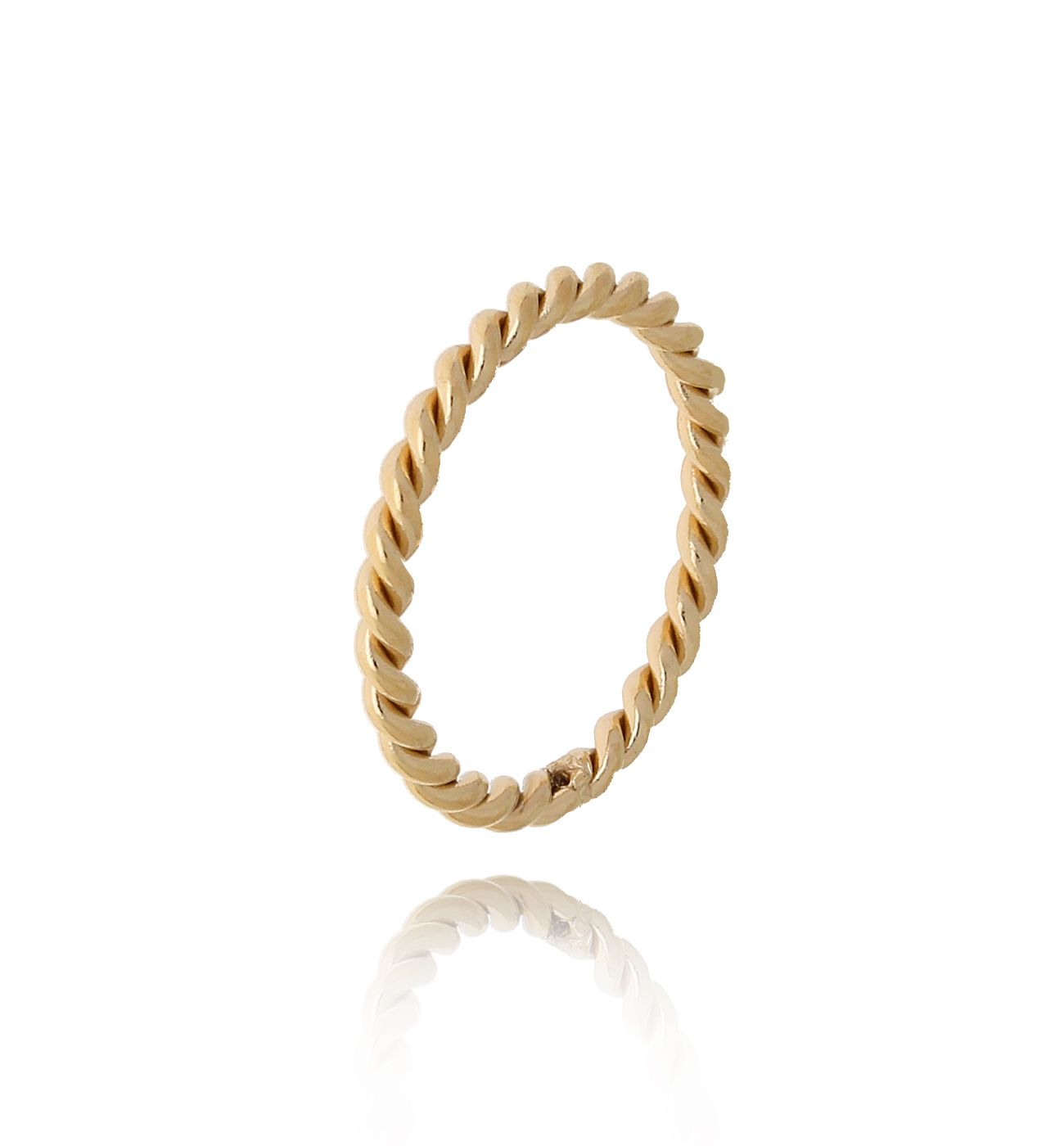 Pierścionek pozłacany ze stali szlachetnej Tangle PSA0274