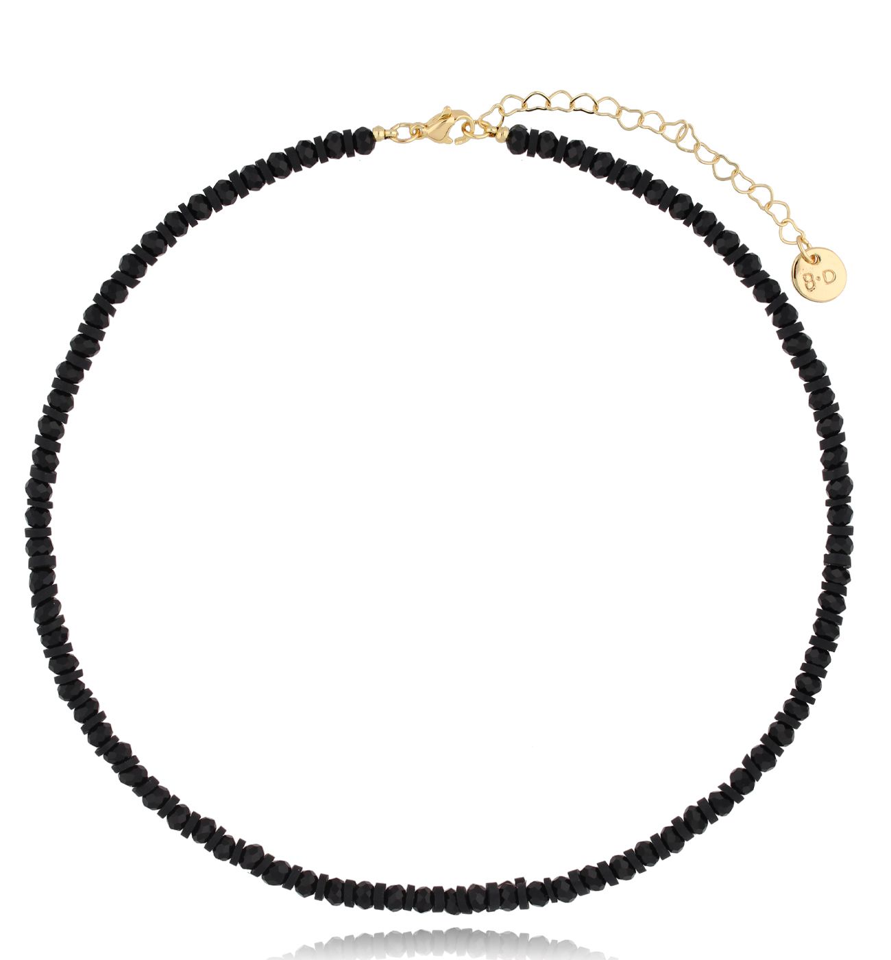 Naszyjnik z czarnymi kryształkami NTW1231