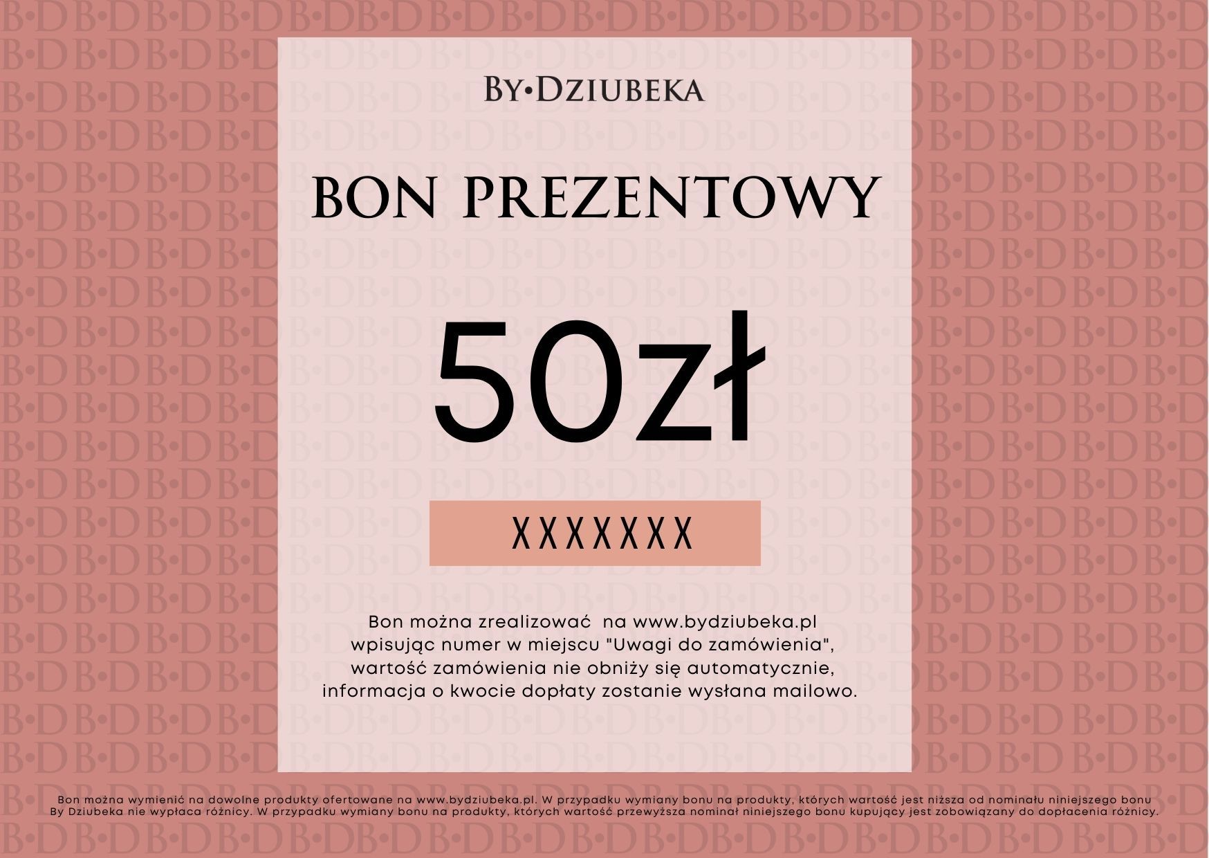 Bon Prezentowy 50 zł online do wydruku BON50