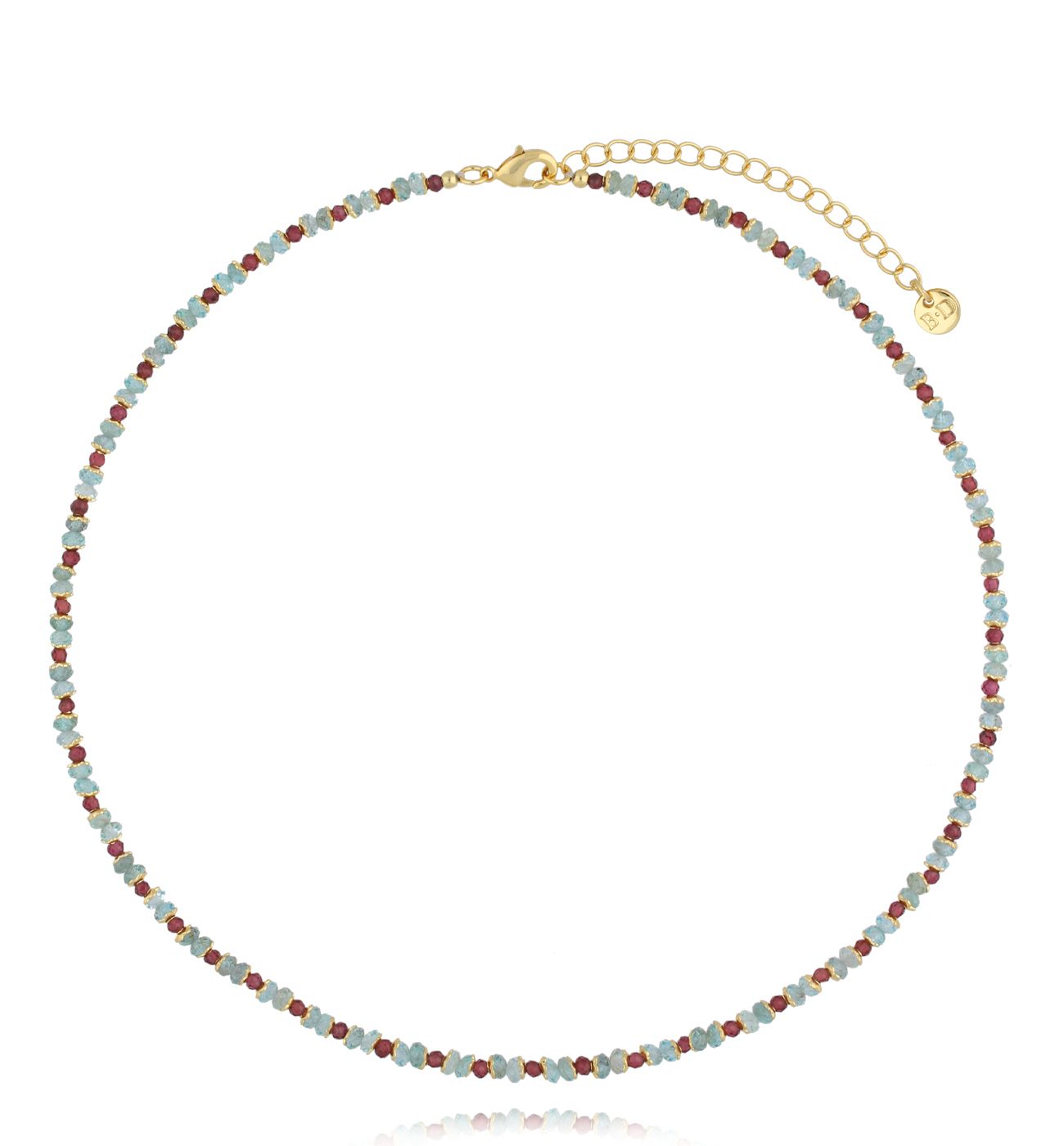 Naszyjnik z apatytami i granatami NSC0535