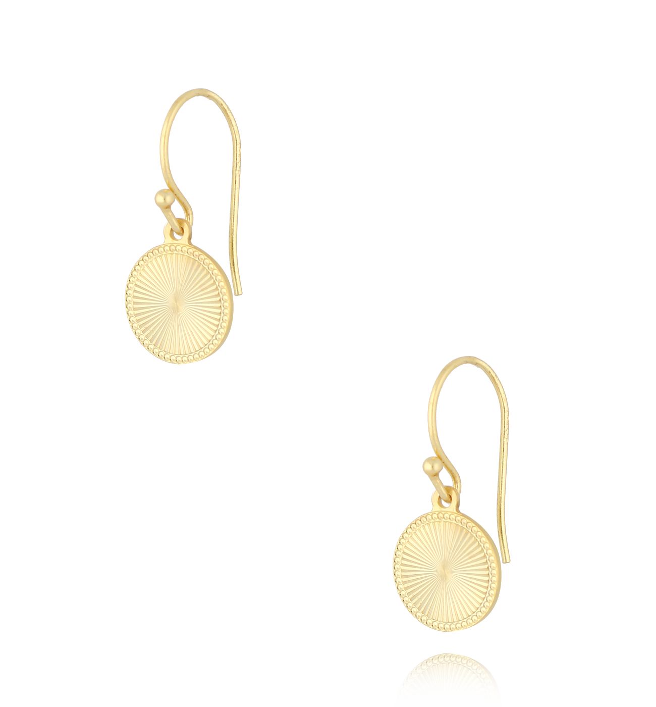 Kolczyki dyski złote KCA0044