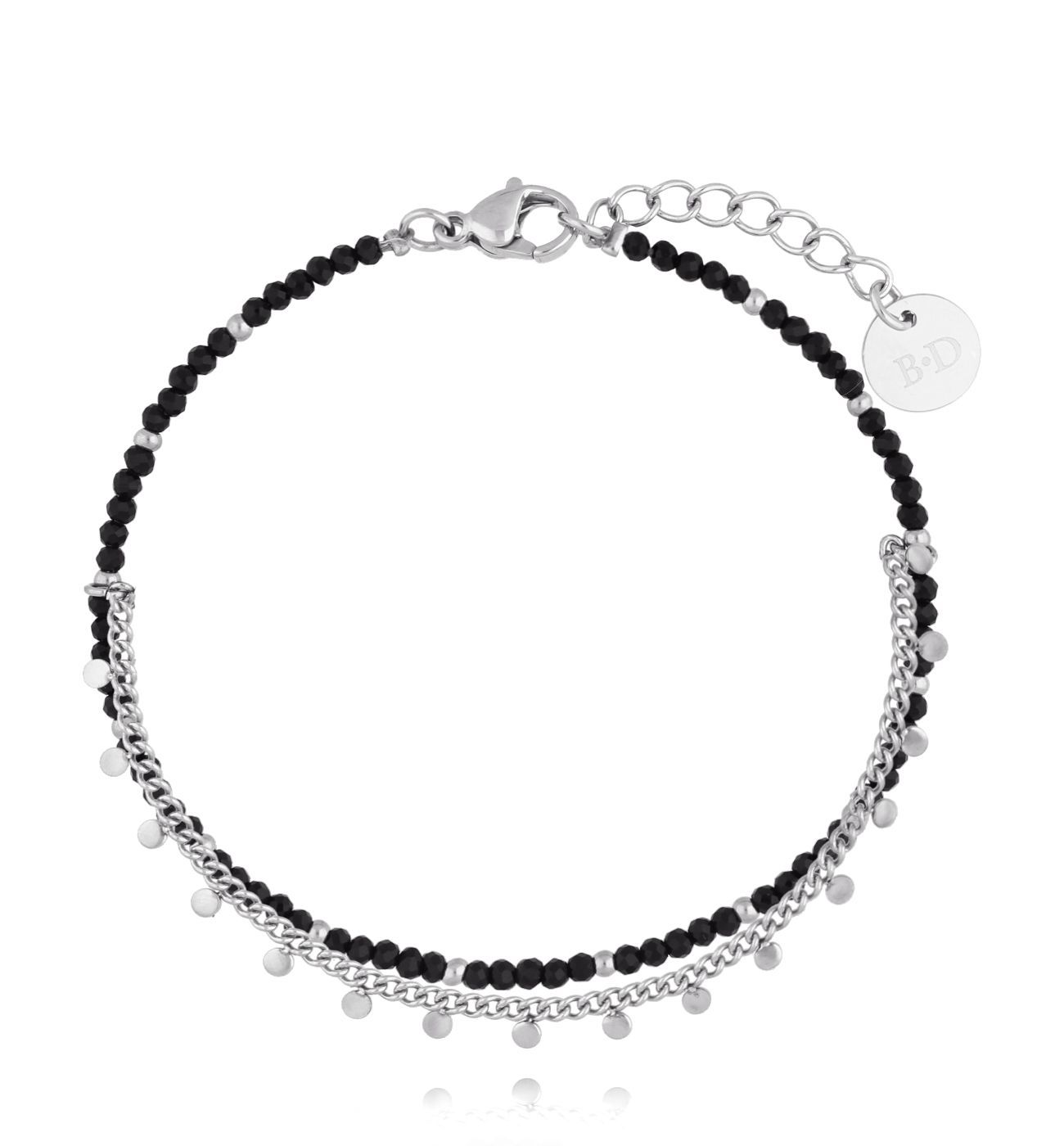 Bransoletka srebrna z agatami Mina - By Dziubeka