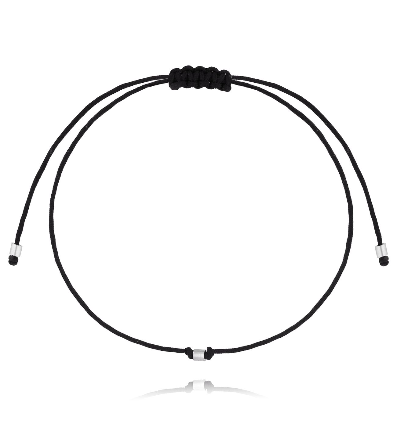 Bransoletka czarno srebrna na szczęście Get Lucky BGL0881 - By Dziubeka