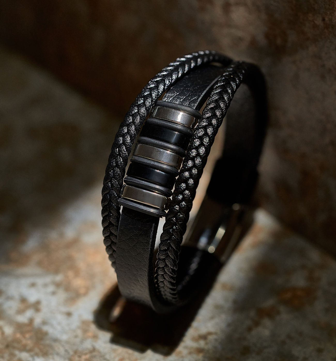 Bransoletka męska skórzana Iorund BMITC0541