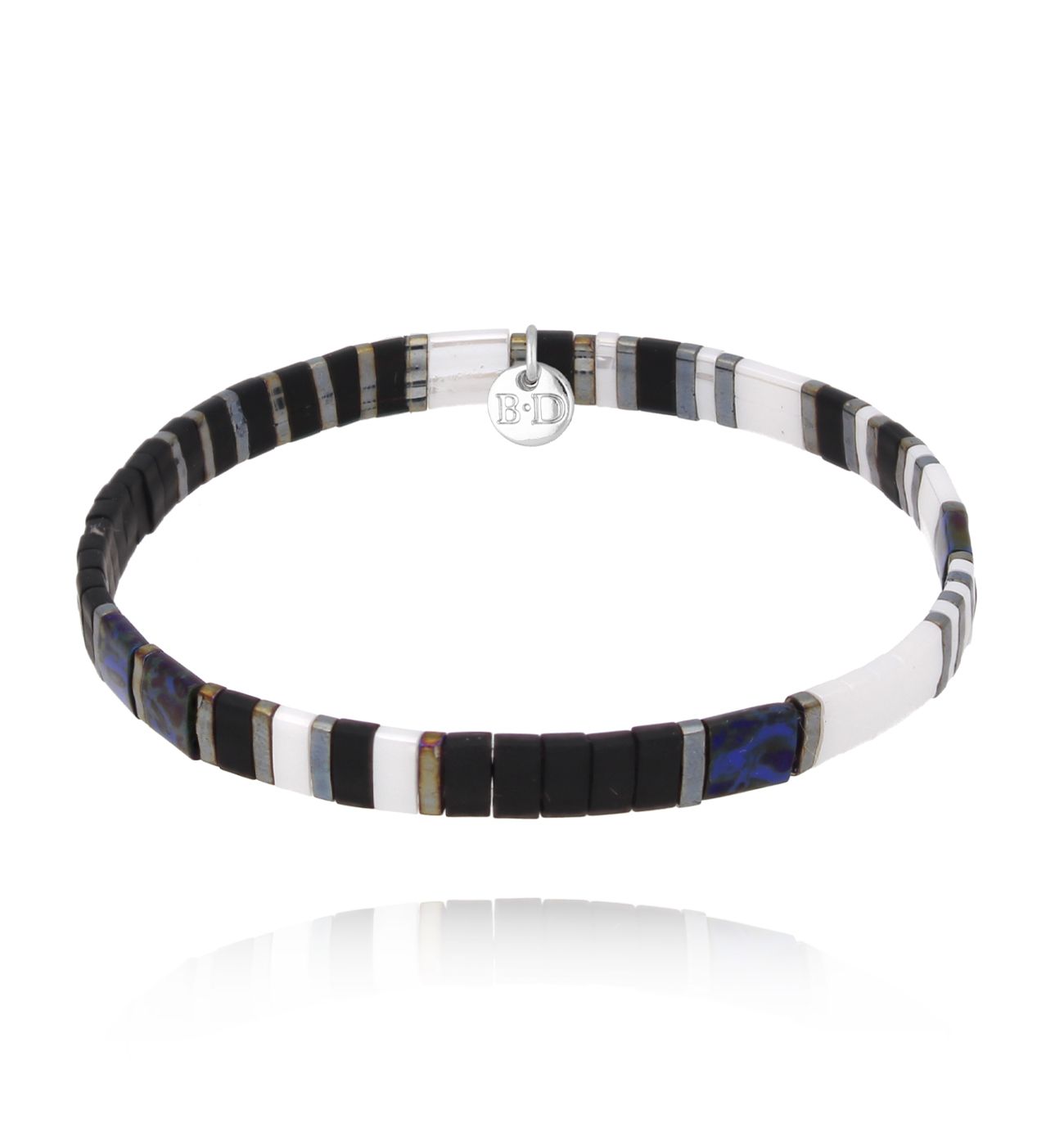 Bransoletka czarno biała Yummy BSC1697