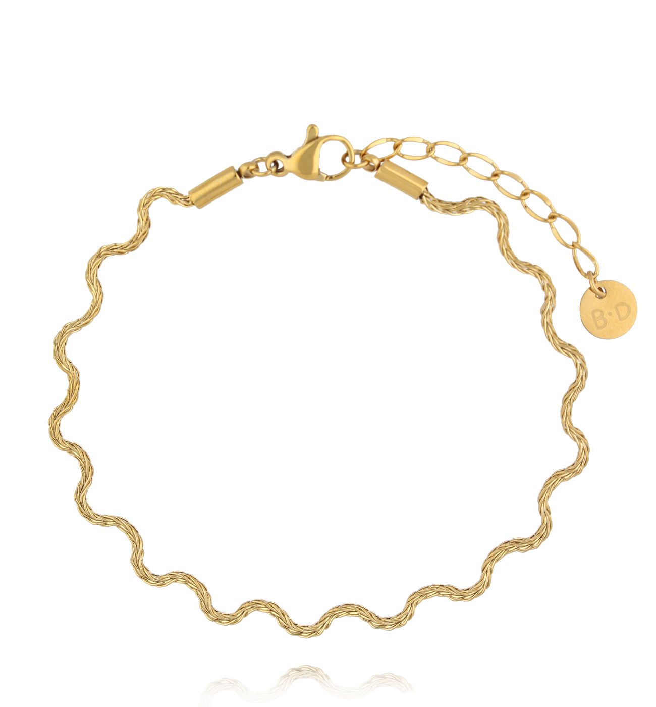 Bransoletka złota cienka falowana BSY0380