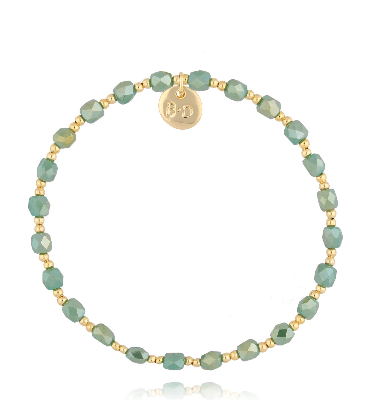 Bransoletka z zielonymi kryształkami Rigolade - By Dziubeka