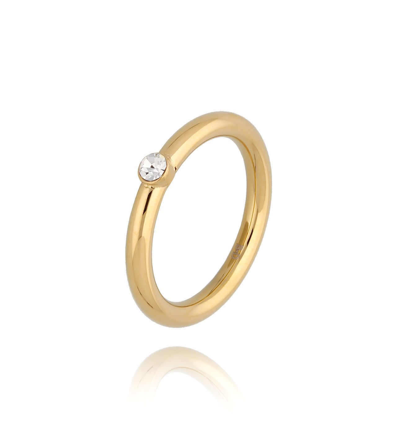 Pierścionek obrączka złota z cyrkonią Kaili PSA0575