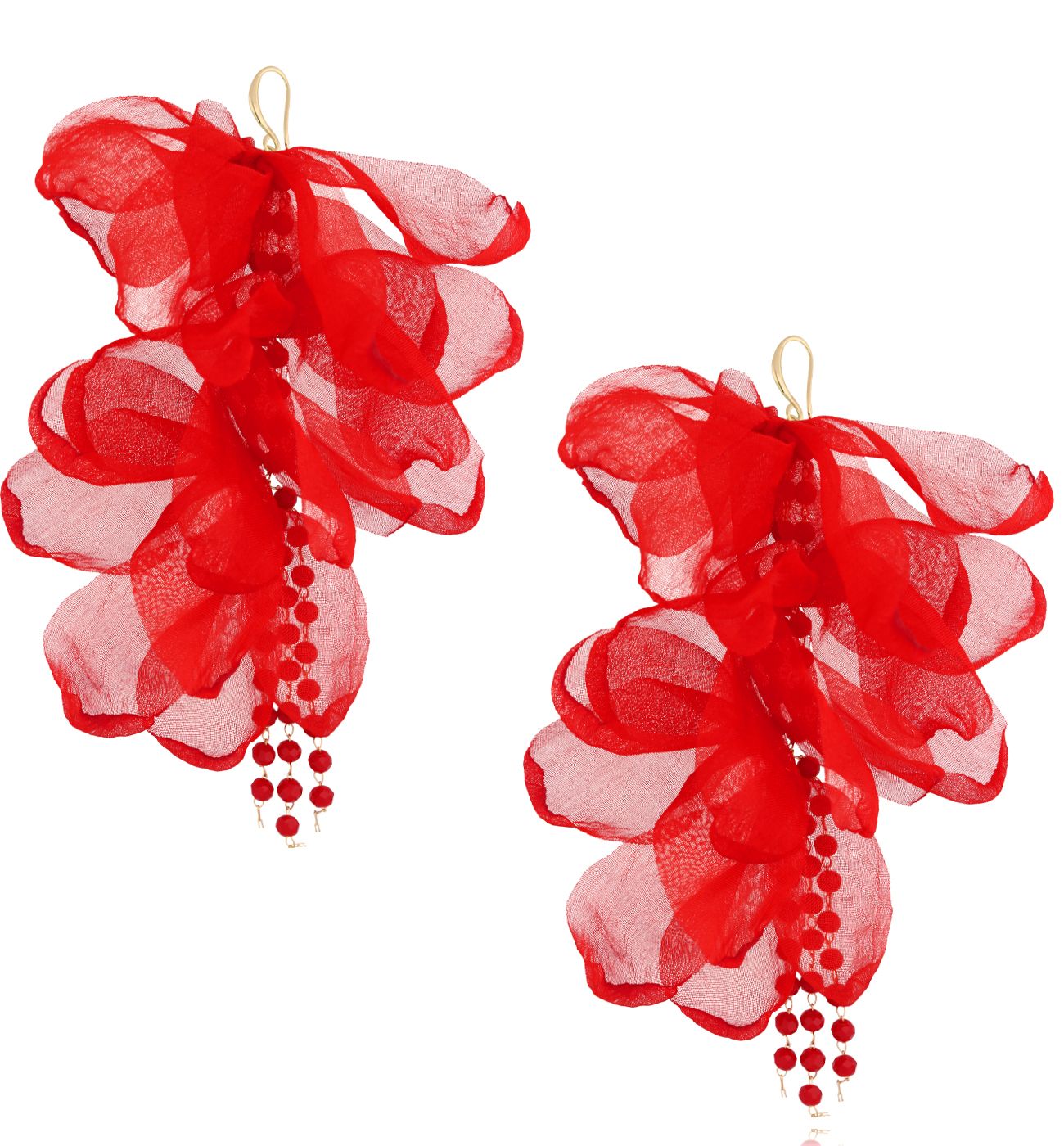 Kolczyki czerwone z kryształkami KBL2023