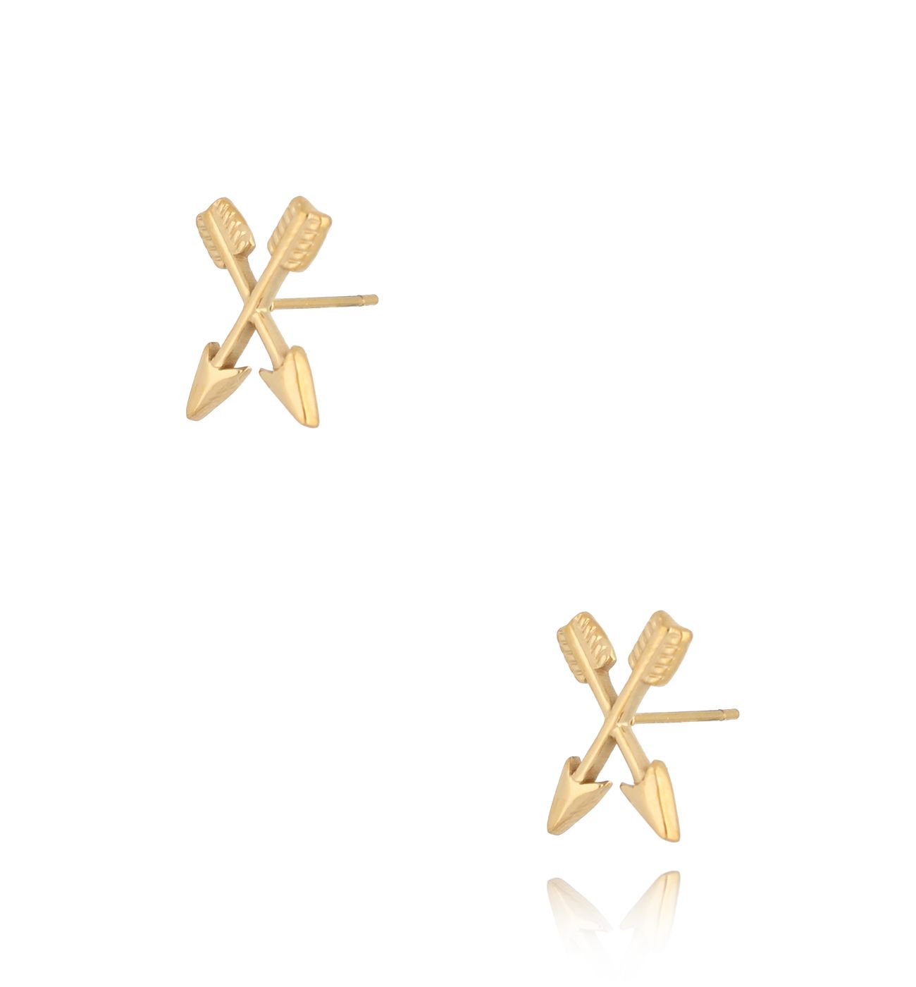 Kolczyki ze strzałkami złote Arrows 036 - By Dziubeka