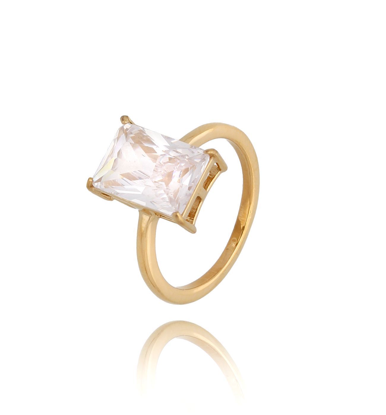 Pierścionek złoty z kryształem Merlin PSA0488