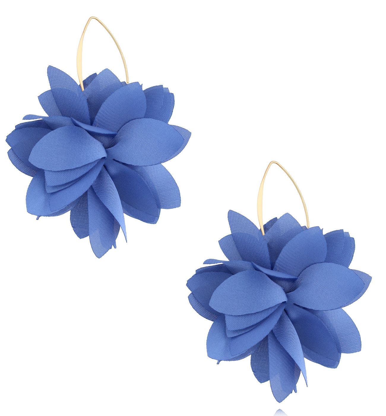 Kolczyki niebieskie materiałowe KBL2009