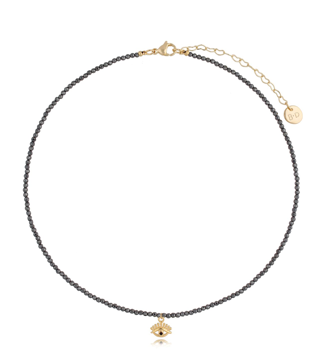 Naszyjnik z hematytami i okiem Lifestyle - By Dziubeka